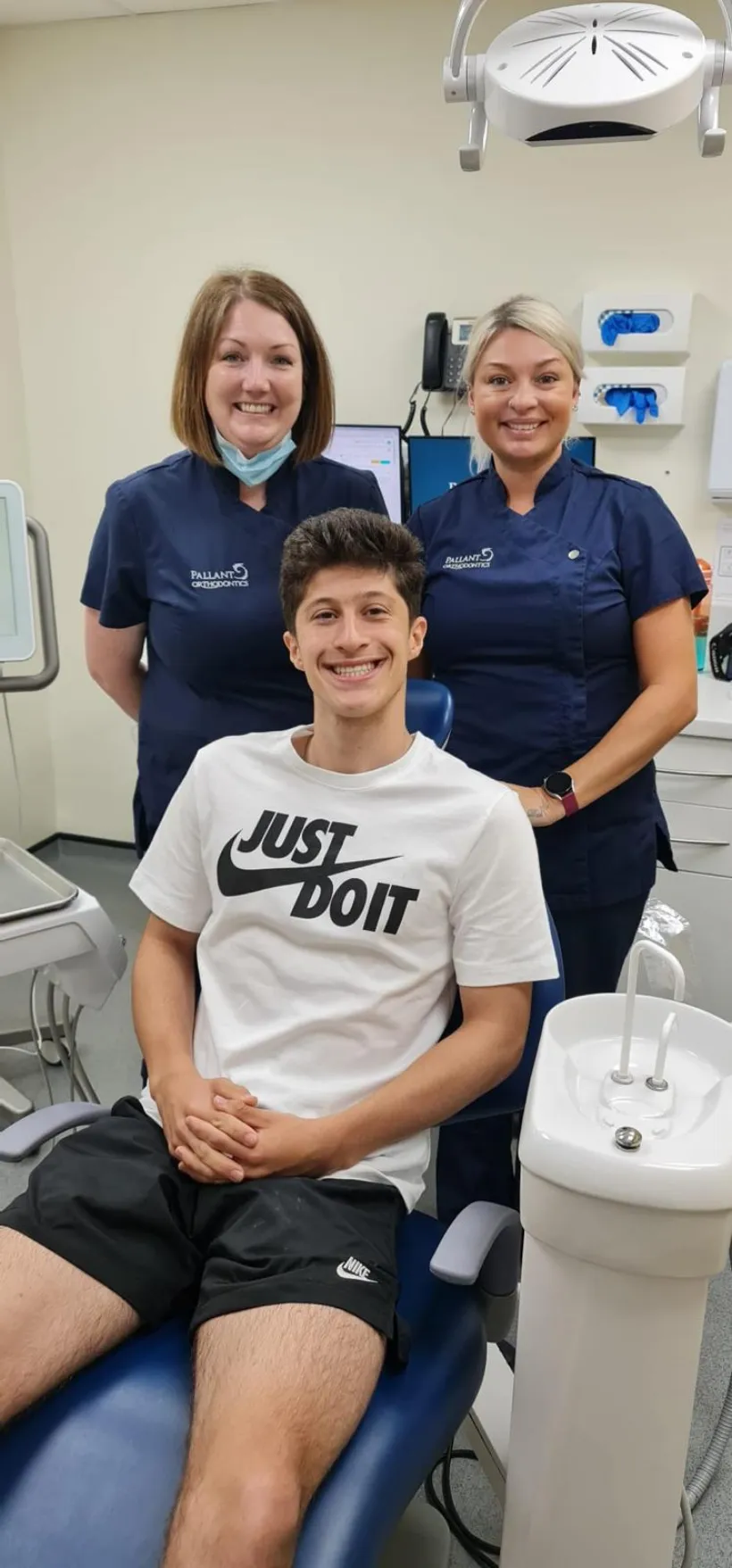 A young patient with the Pallant Advanced Dentistry orthodontic team